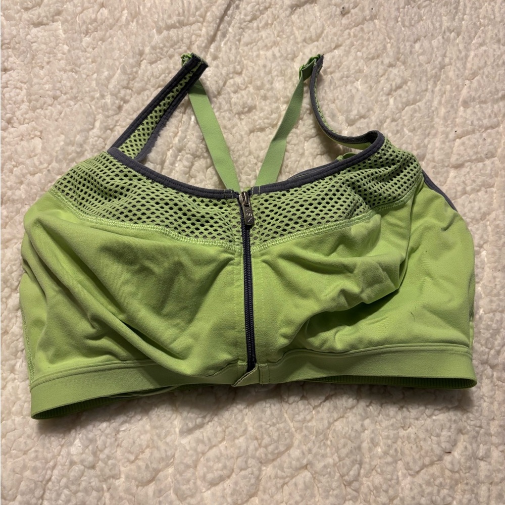 Victorias Secret Women’s Front-Zip Sports Bra - Lime Green